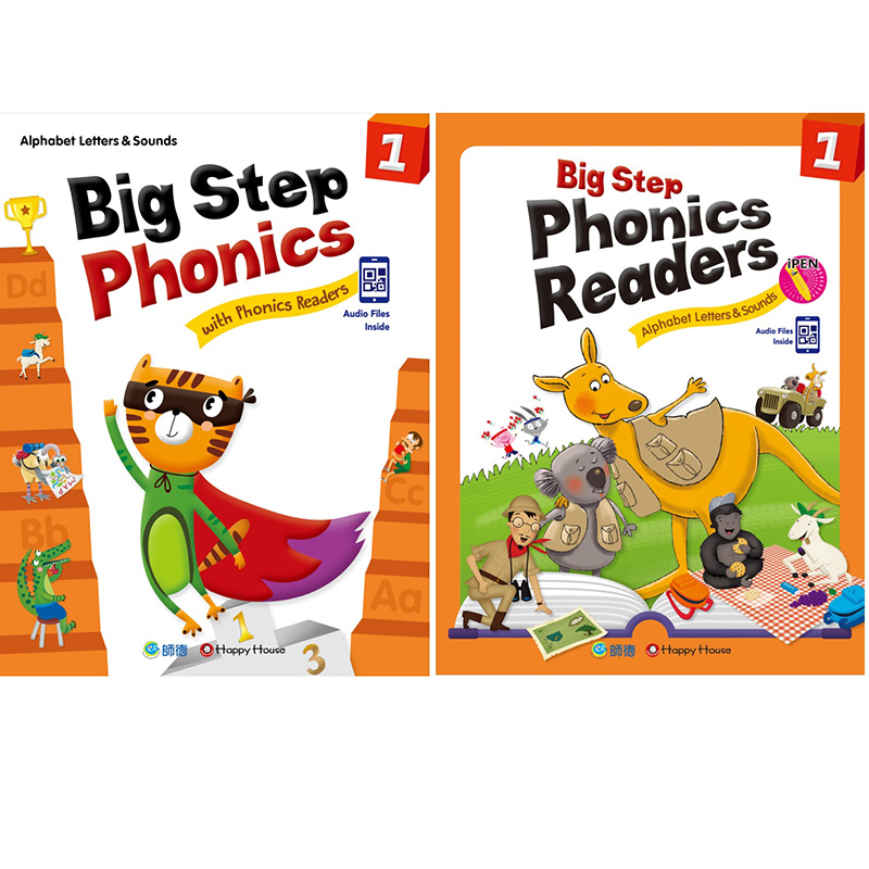 Big Step Phonics with Phonics Readers 1(課本+練習本+線上資源)+Big Step Phonics Readers 1(附QR CODE音檔隨掃即聽)