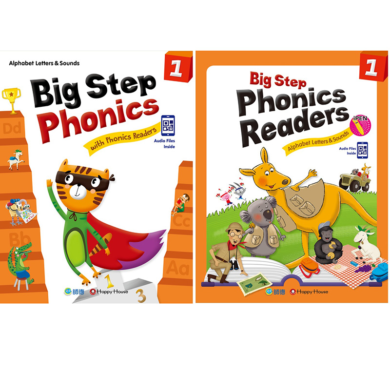 Big Step Phonics with Phonics Readers 1(課本+練習本+線上資源)+Big Step Phonics Readers 1
