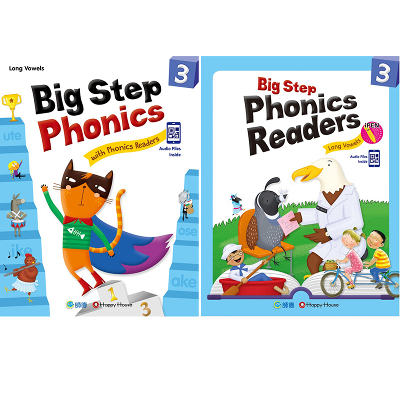 Big Step Phonics with Phonics Readers 3(課本+練習本+線上資源)+Big Step Phonics Readers 3