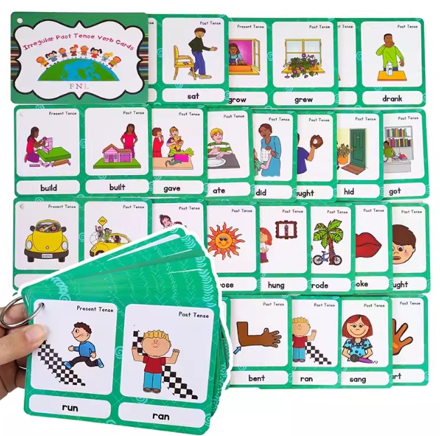 不規則過去式動詞字卡(24入)